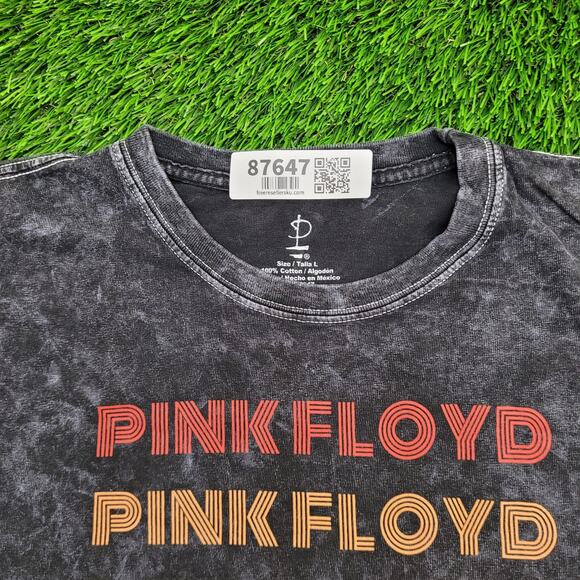 1973 Pink-Floyd Crop-Top Shirt Womens Large 21x21 Charcoal Wash - Picture 5 of 11